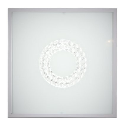 Lampa sufitowa plafon 29X29 16W LED 6500K satyna ring LUX 10-60686