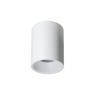 Lampa sufitowa tuba natynkowa okrągła pojedyncza GU10 aluminium szara