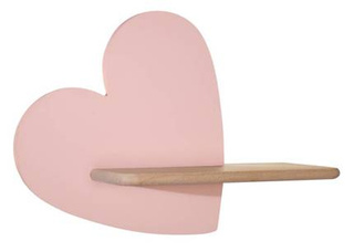 Kinkiet Heart do pokoju dziecięcego serce różowe półka LED 5W 4000K
