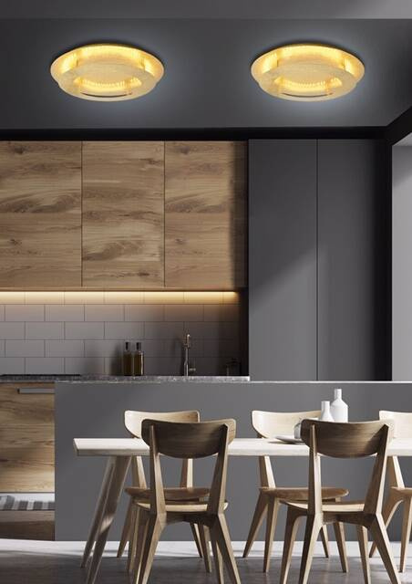 Plafon LED Merle okrągły 50 cm 3000K złoty IP20