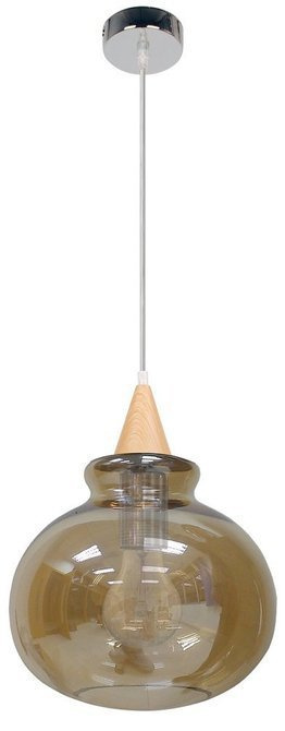 Lampa wisząca szklana dymiony klosz 60W E27 Enriks 2 Candellux 31-77776