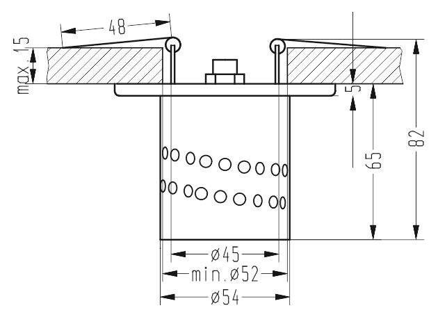 Oprawa stropowa aluminiowa LED 3W SMD RGB SA-11 2249315 - widok z boku