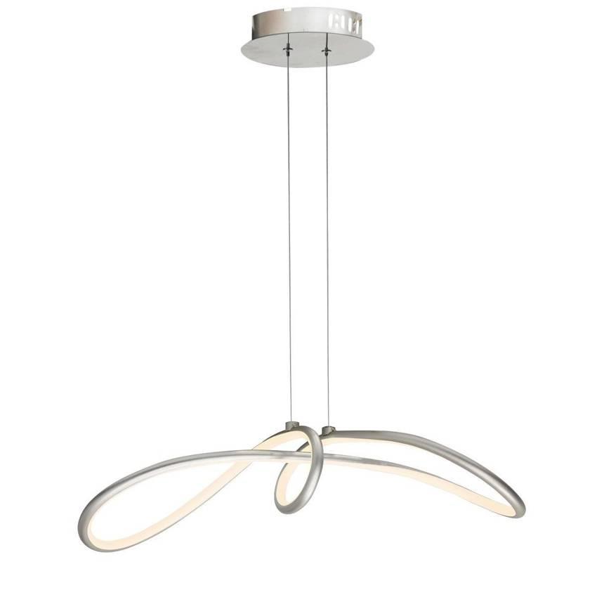 Lampa wisząca Slash srebrna regulowana LED do salonu Candellux