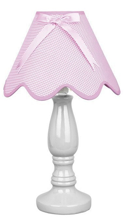 Lampa Stołowa Gabinetowa Candellux Lola 41-04703 E14 Różowa