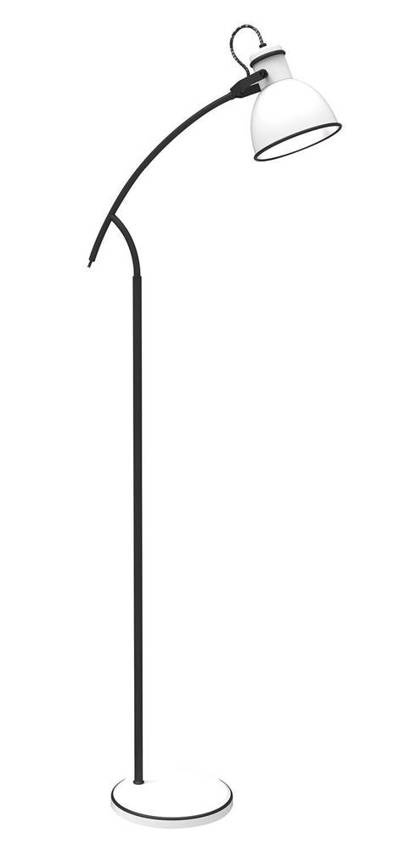 Lampa podłogowa Zumba łukowa regulowana do salonu 1-punktowa metalowa