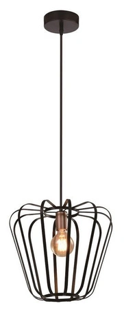 Lampa wisząca Jonas czarna metalowa druciana 1-punktowa do salonu E27