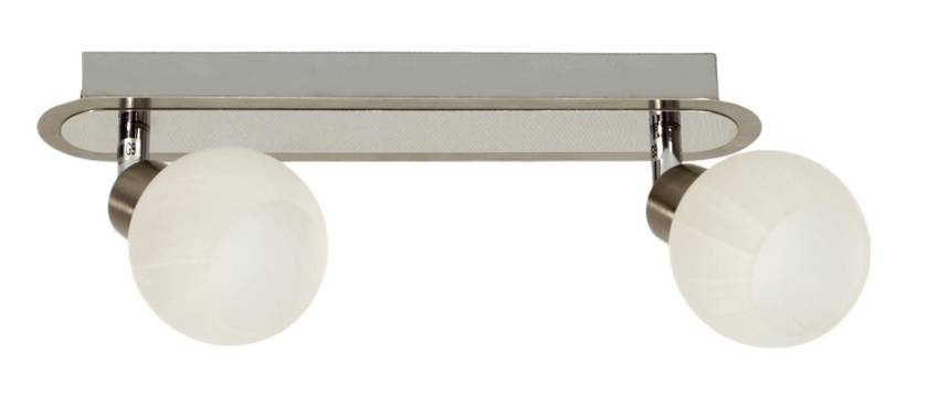 Lampa sufitowa Alabaster listwa ze szklanymi kloszami regulowana 2-punktowa