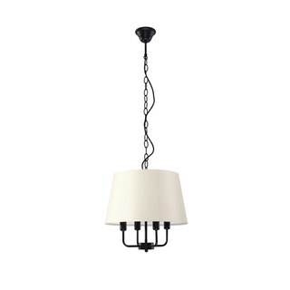 Lampa wisząca z abażurem Pasteri klasyczna 4-płomienna do salonu