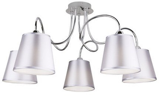 Lampa sufitowa Luk z abażurami 5-punktowa do salonu