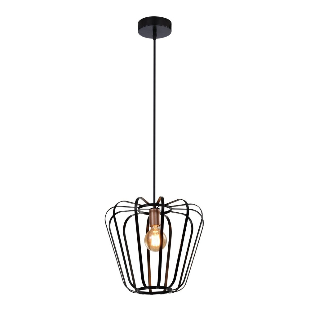 Lampa wisząca Jonas czarna metalowa druciana 1-punktowa do salonu E27
