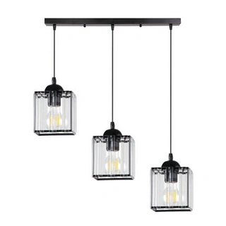 Lampa wisząca Glassia potrójna nad stół z kloszem akrylowym E27 do salonu