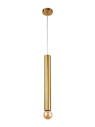 Lampa wisząca tuba Austin złota metalowa E27 50 cm
