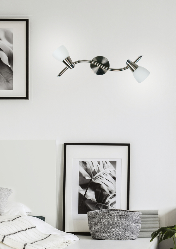 Lampa sufitowa SELIA listwa ze szklanymi kloszami regulowana 2-punktowa