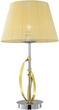 Lampka nocna Diva chrom z abażurem złotym E27 Candellux