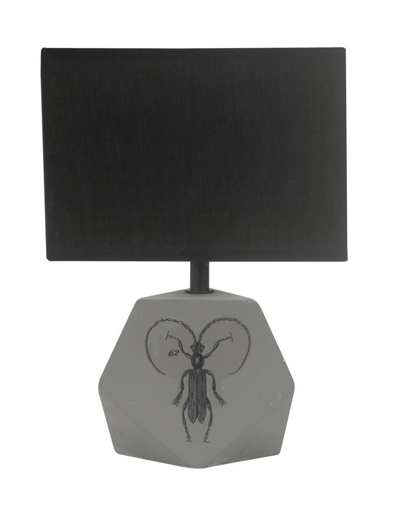 Lampka nocna Animi szara nowoczesna z abażurem E14 Candellux