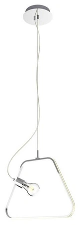 Lampa wisząca Ikaria trapez srebrna do salonu LED zintegrowany E27