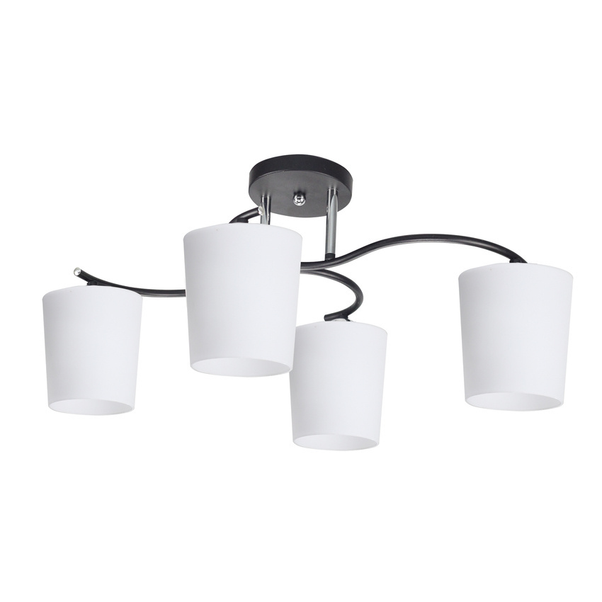 Lampa sufitowa Esnyr ze szklanymi kloszami 4-punktowa do salonu