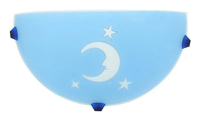 Plafon dziecięcy lampa ścienna księżyc błękitny 11-30125