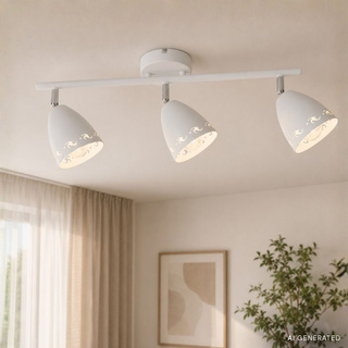 Lampa sufitowa COTY listwa regulowana 3-punktowa do salonu metalowa