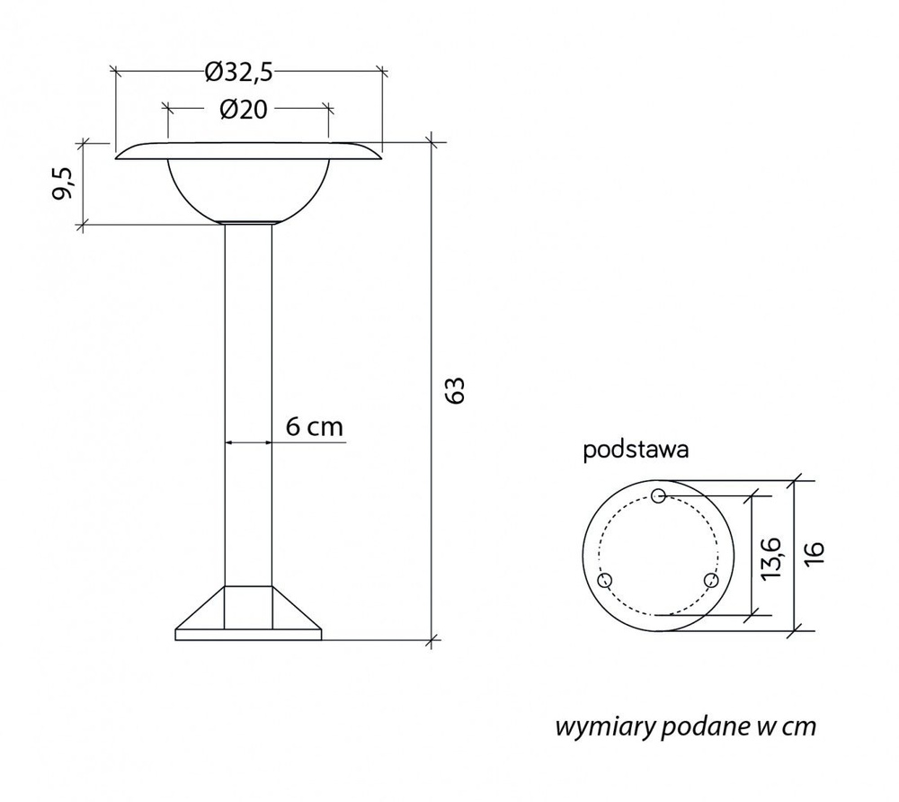 Lampa ogrodowa stojąca 1081-63 aranżacja nocą