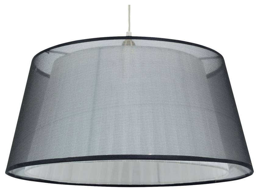 Lampa wisząca z abażurem Charlie tkaninowa nowoczesna do salonu 45 cm