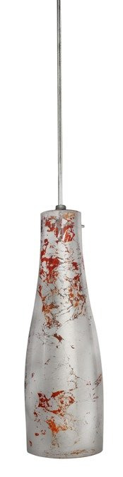 Lampa sufitowa candellux wyprzedaż 31-85309 butelka zwis 1x60 w czerw/srebrna