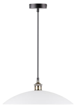 Lampa wisząca Dexter szklana biała do salonu i jadalni pojedyncza E27