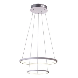 Lampa wisząca Lune okrągła podwójna 50cm LED neutralna biała do salonu