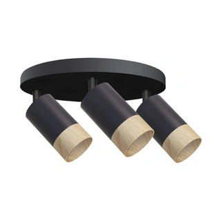Lampa sufitowa Conti reflektor regulowana 3-punktowa do salonu metalowa