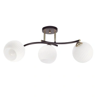 Lampa wisząca Calmo potrójna z kloszami szklana metalowa 3-punktowa