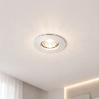 Oczko sufitowe okrągłe biało-czarne do łazienki IP65 hermetyczna MR16 + oprawka GU10 LED