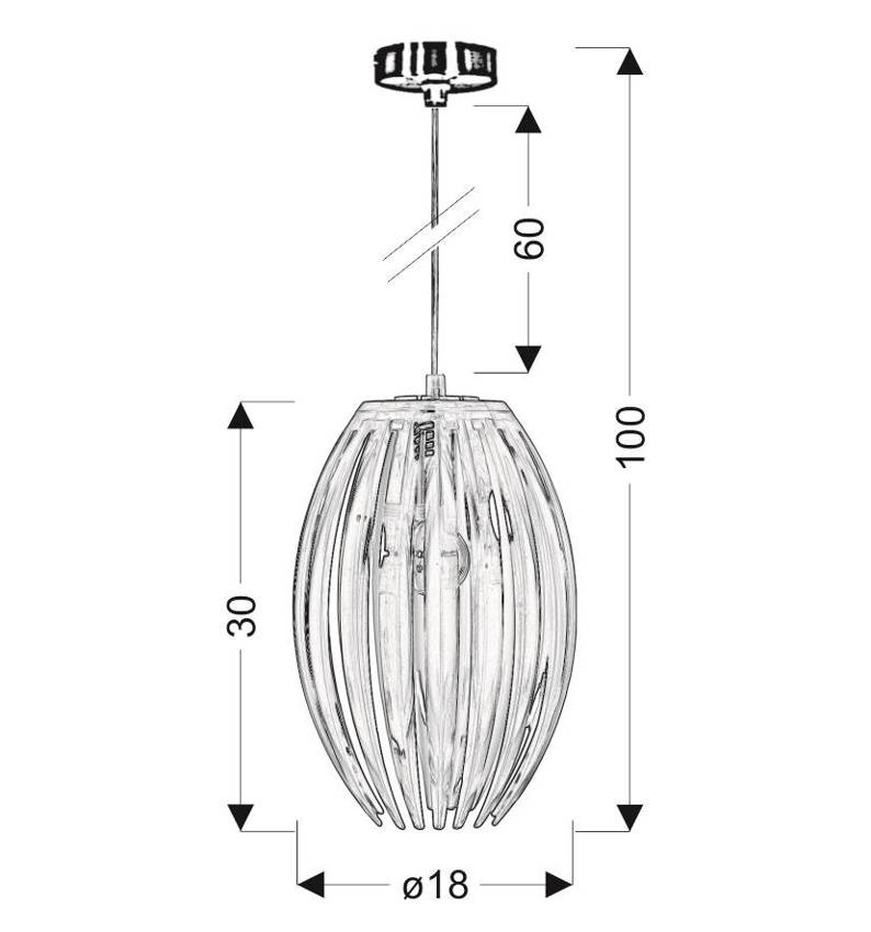Lampa sufitowa wisząca ABUKO detal