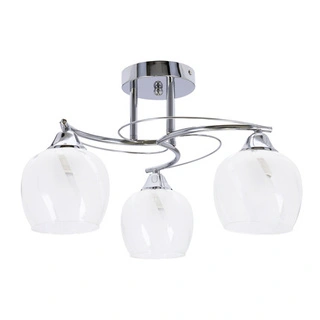 Lampa sufitowa Prego ze szklanymi kloszami 3-punktowa do salonu
