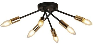 Lampa sufitowa Tiara 6-punktowa do salonu metalowa