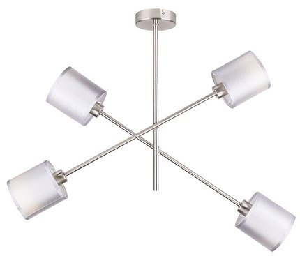 Lampa sufitowa wisząca satyna nikiel sztyca 4x40W Sax Candellux 34-70692