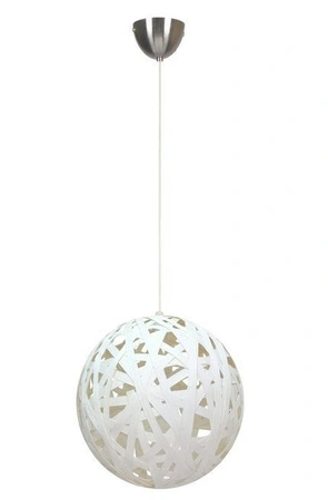 Lampa wisząca Frida kula biały abażur do salonu pojedyncza E27