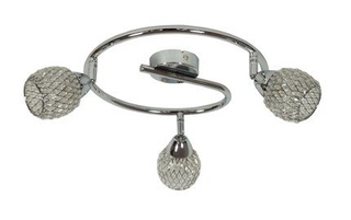 Lampa sufitowa Clear spirala ze szklanymi kloszami regulowana 3-punktowa