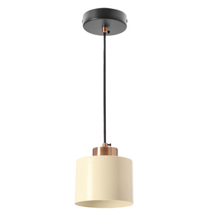 Lampa wisząca Alora metalowa z kloszem białym pojedyncza do salonu E27