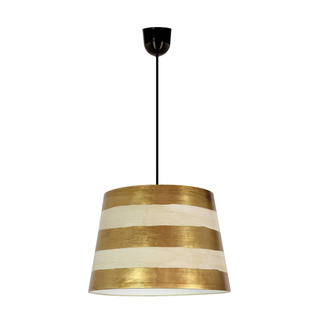 Lampa wisząca Americano z abażurem pojedyncza do salonu brązowa E27