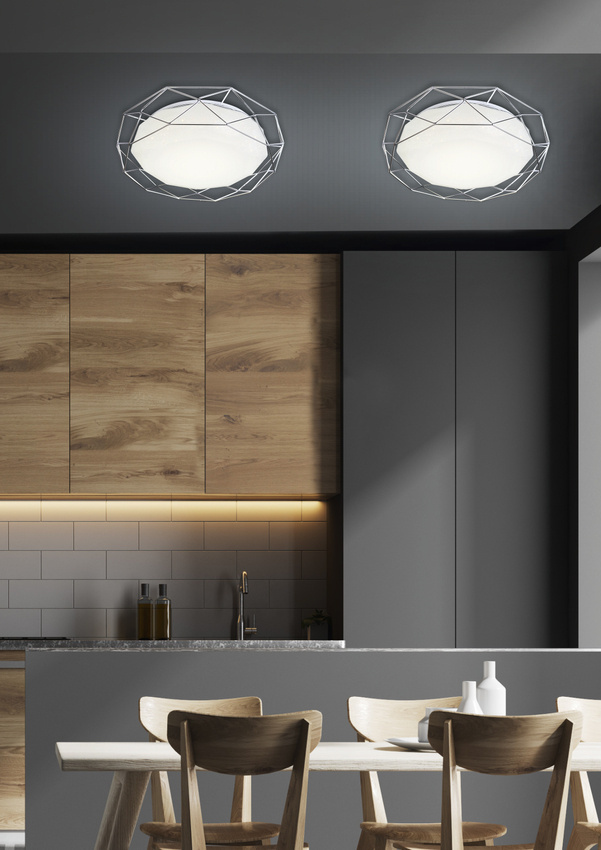 Plafon LED Sven okrągły 43 cm 4000K srebrny Candellux
