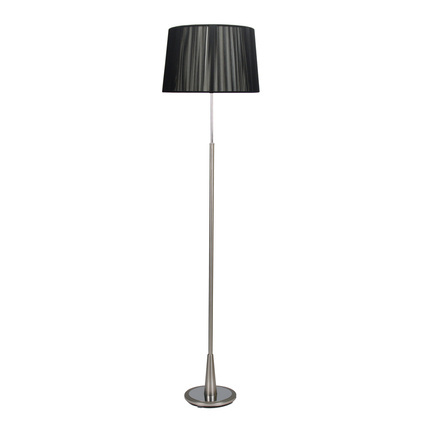 dera lampa podłogowa satyna 1x60w E27 abażur czarny