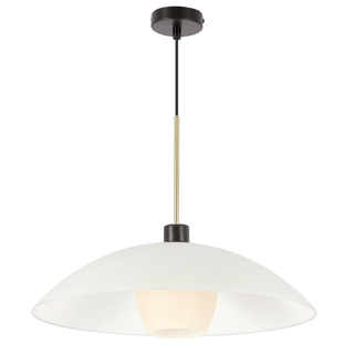 Lampa wisząca Duetto szklana pojedyncza do salonu biały klosz E27