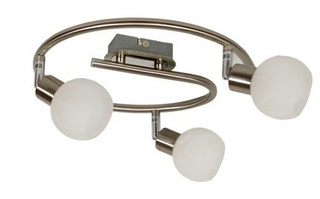 Lampa sufitowa Alabaster spirala ze szklanymi kloszami regulowana 3-punktowa
