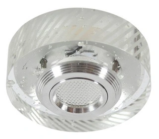 Oprawa stropowa okrągła szklana chrom LED 3000K 3W