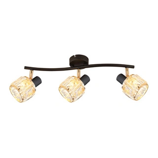 Lampa sufitowa Dubai listwa ze szklanymi kloszami 3-punktowa do kuchni metalowa