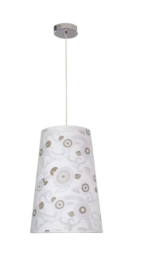 Lampa wisząca z abażurem Erymus pojedyncza do salonu