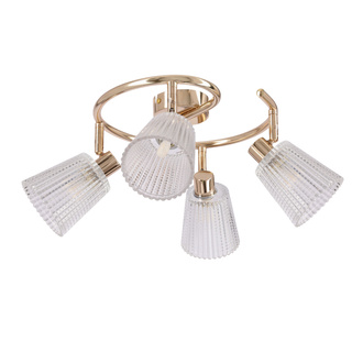 Lampa sufitowa Baron okrągła ze szklanymi kloszami 4-punktowa do salonu