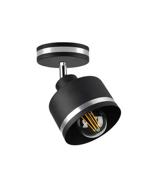 Kinkiet Wama czarno‑srebrny nowoczesny regulowany metalowy do salonu