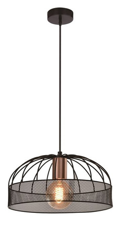 Lampa wisząca Levi czarna metalowa druciana do salonu 1xE27 regulowana