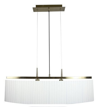 Lampa wisząca Berg nad stół z białym abażurem 2xE14 do salonu